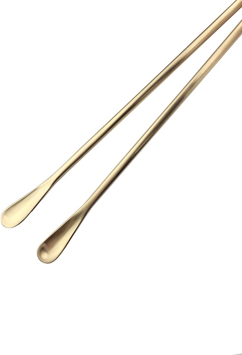 JASHII Matte Long Handle Spoon Cocktail Mixing Stirring Spoons Iced Tea Coffee Spoons with 8.6 inch Long Handle Brushed SUS304 Stainless Steel, 6-Piece