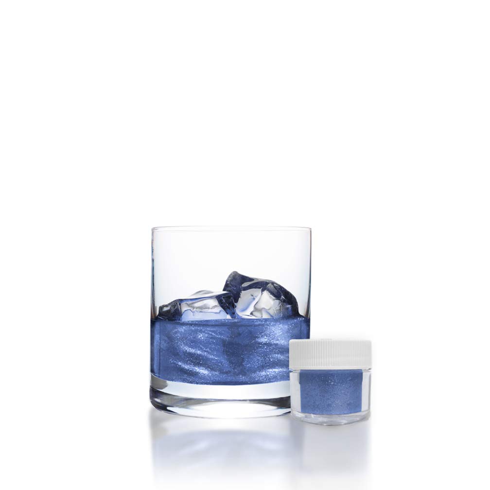 Blue BREW GLITTER Edible Glitter for Drinks, Cocktails, Beer, Garnish Glitter & Beverages | KOSHER & HALAL Certified | 100% Edible & Food Grade | Vegan, Gluten, Nut Free (45g Shaker, Blue)