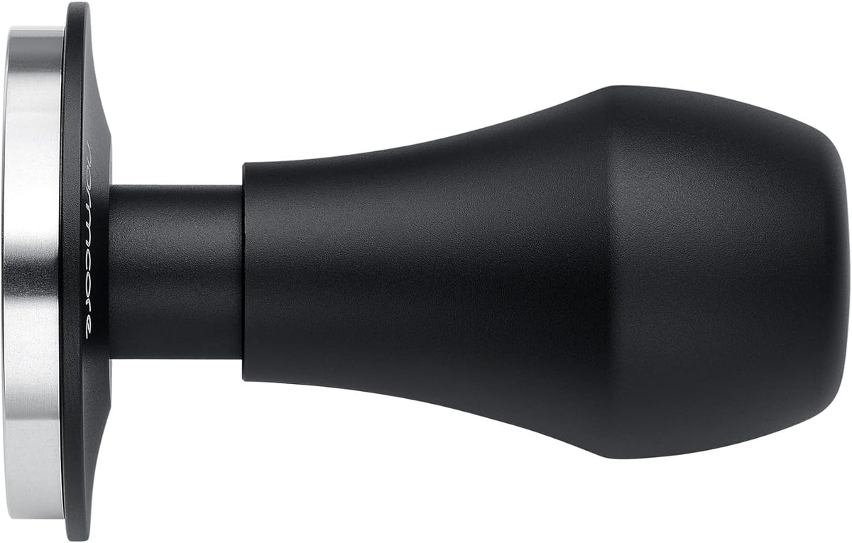 Normcore 57mm Coffee Tamper V4.1 with Click Sound Feedback, Spring Loaded Tamper With Stainless Steel Flat Base, Compatible with Lelit Anna Portafilter, Black
