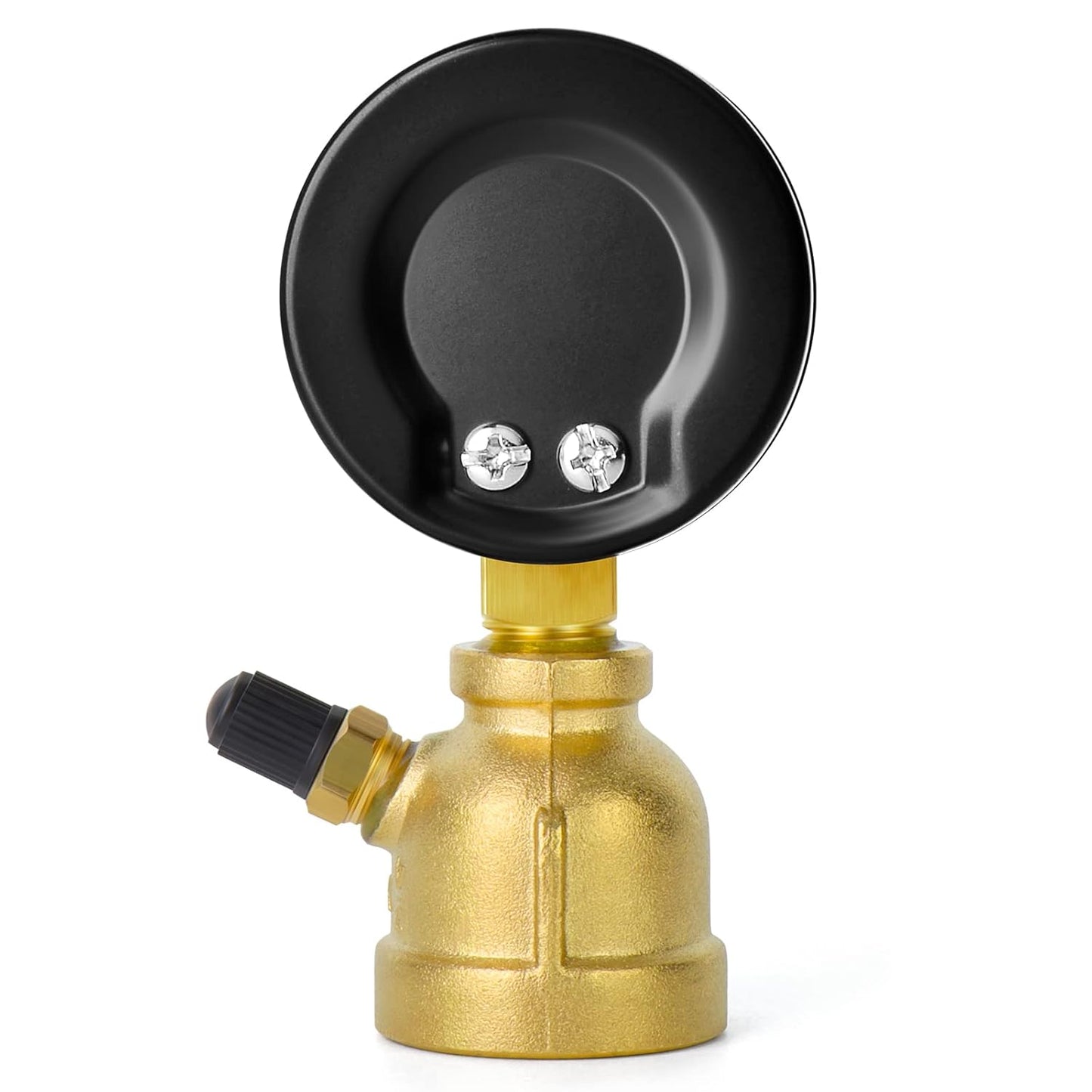 MEANLIN MEASURE 0-15Psi Forged Brass Air Test Pressure gauges, 3/4" FNPT Connection, 2" Double Graduated, Bell Shape Body Assembly, -3-2-3% Accuracy