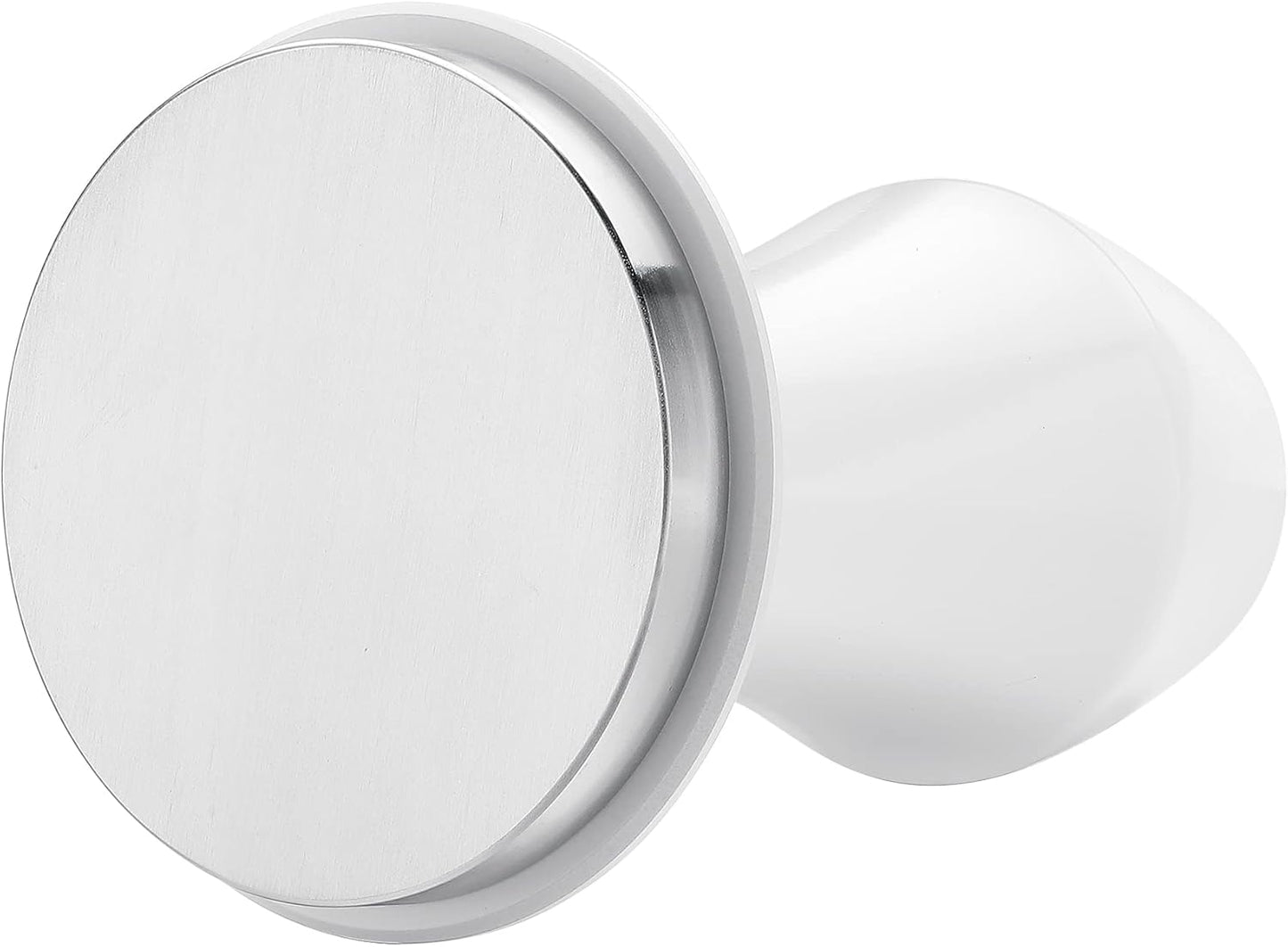 Normcore 51mm Espresso Coffee Tamper V4.1, Spring Loaded Tamper with 15lb/25lb/30lb Interchangeable Springs, Fit Delonghi 51mm Portafilter, Anodized Aluminum, White