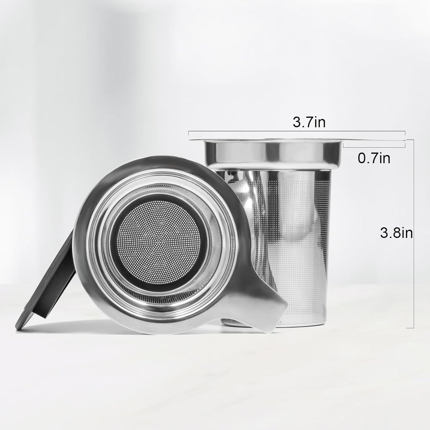 PARACITY Tea Infuser for Loose Leaf Tea, Loose Leaf Tea Infuser with Handles, Tea Strainer Extra Fine 18/8 Stainless Steel, Tea Strainer for Teapots, Mugs, Cups to Steep Loose Leaf Tea(2 Pack)