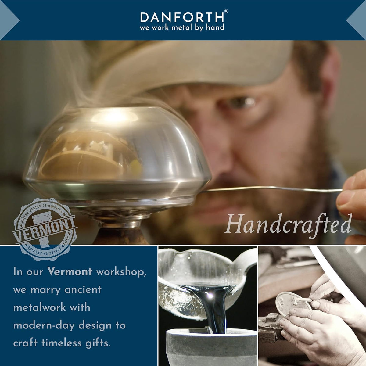 DANFORTH – Whale Tail Coffee Scoop/Spoon – Handcrafted Pewter Metal Coffee Scoop For Ground Coffee – Made In USA