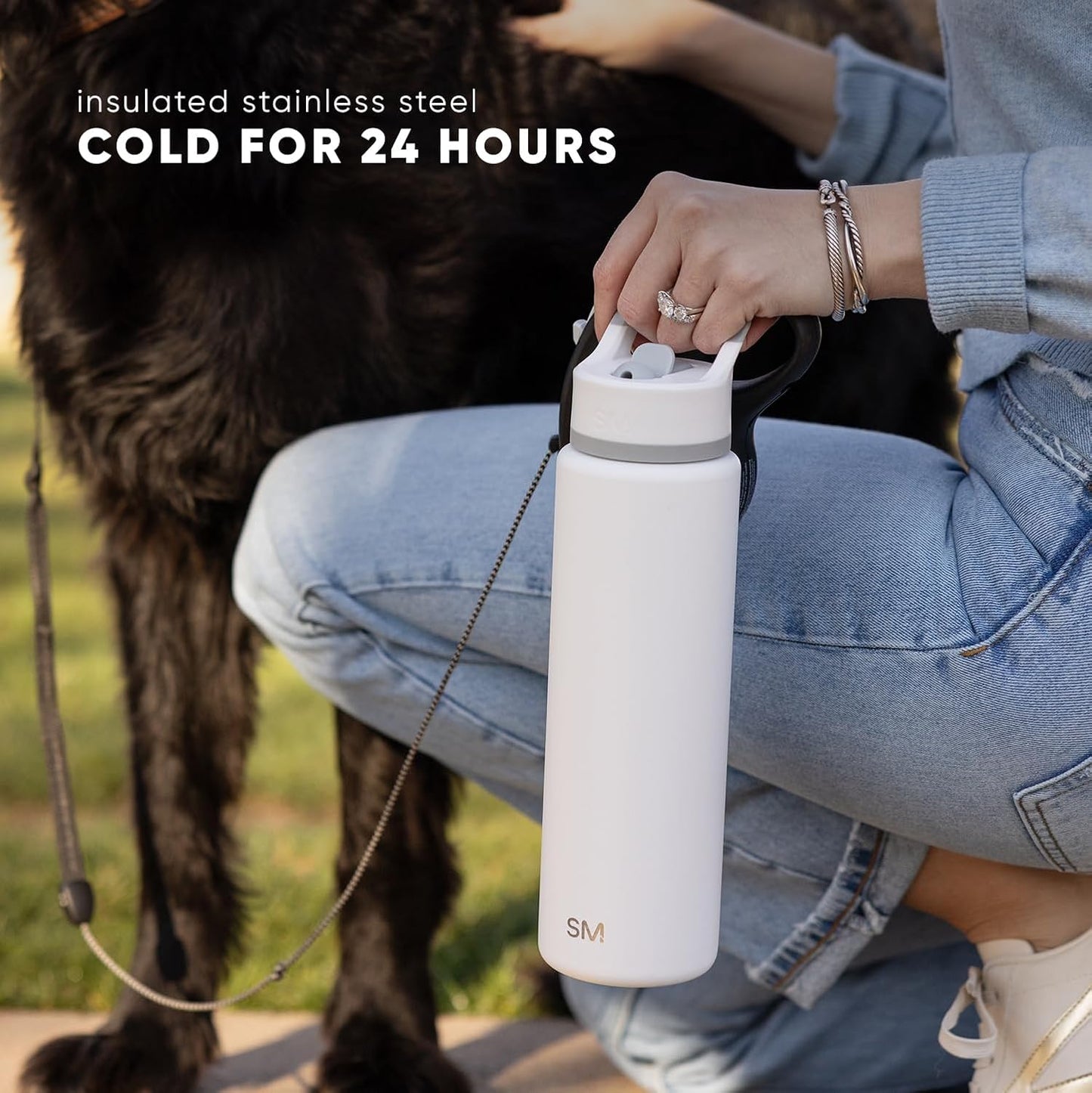 Simple Modern Water Bottle with Straw Lid | Vacuum Insulated Stainless Steel Metal Thermos | Reusable Leak Proof BPA-Free Flask for Sports Gym | Summit Collection | 30oz, Ice Gray