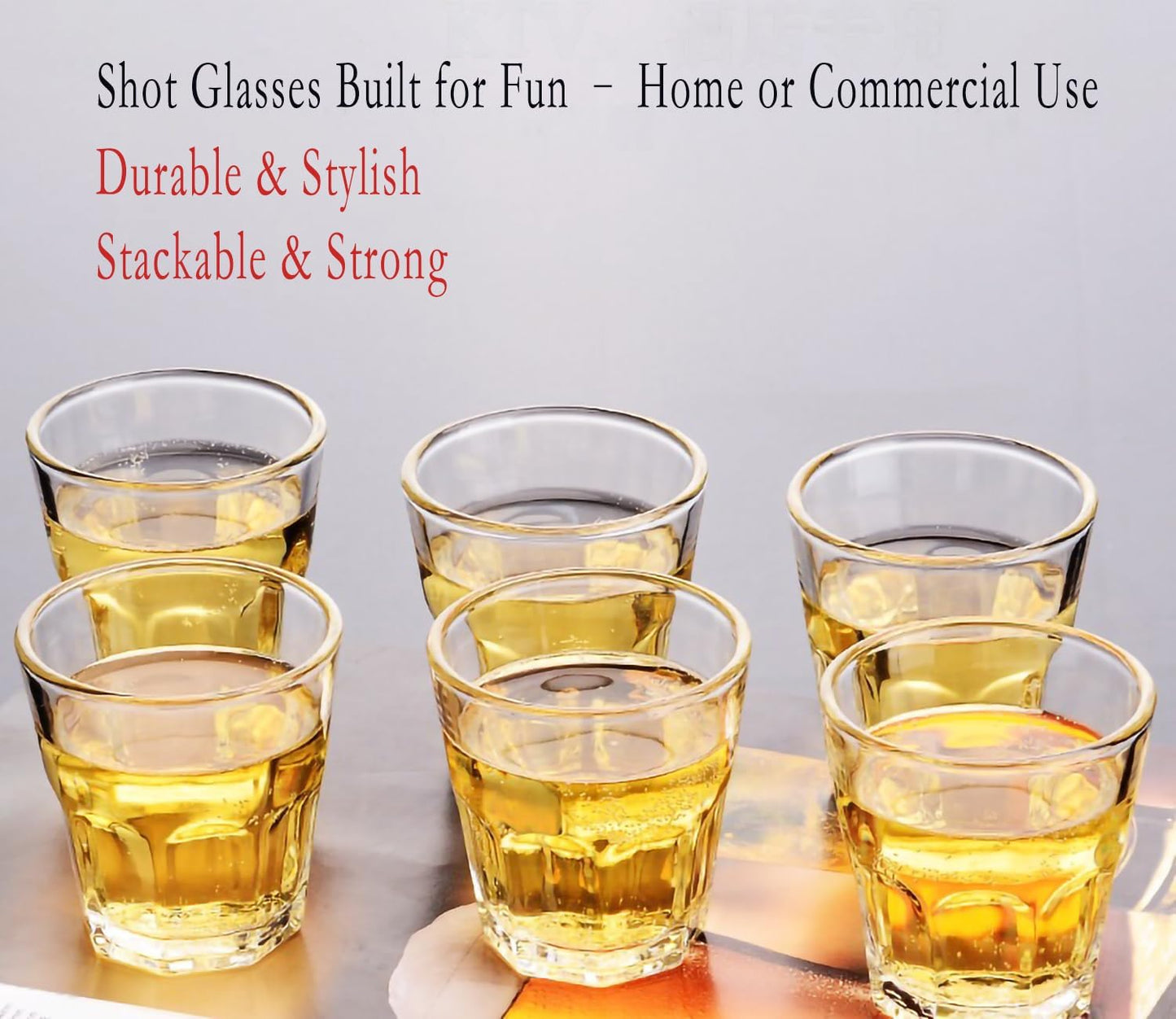 32 Piece Shot Glasses Set 50ML/1.5oz.Small Espresso and LiquorGlasses for Whiskey TequilaVodka, Thick Glass Cups forPotter Style Cocktails Bar Party