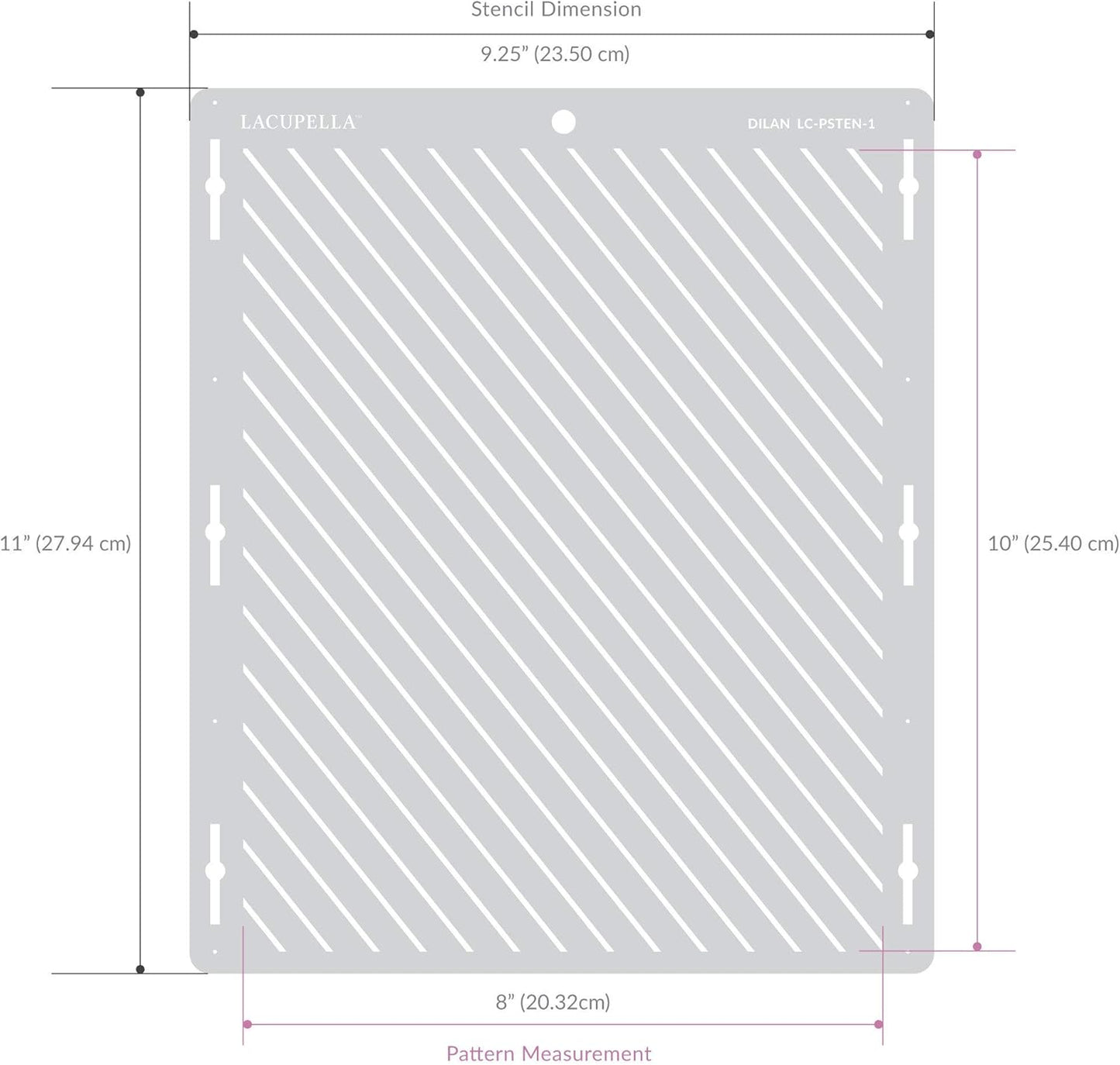 Cake Decorating Stencil for Tall Buttercream Cake, Royal Icing, Ganache, Paint, Airbrush (Leticia)