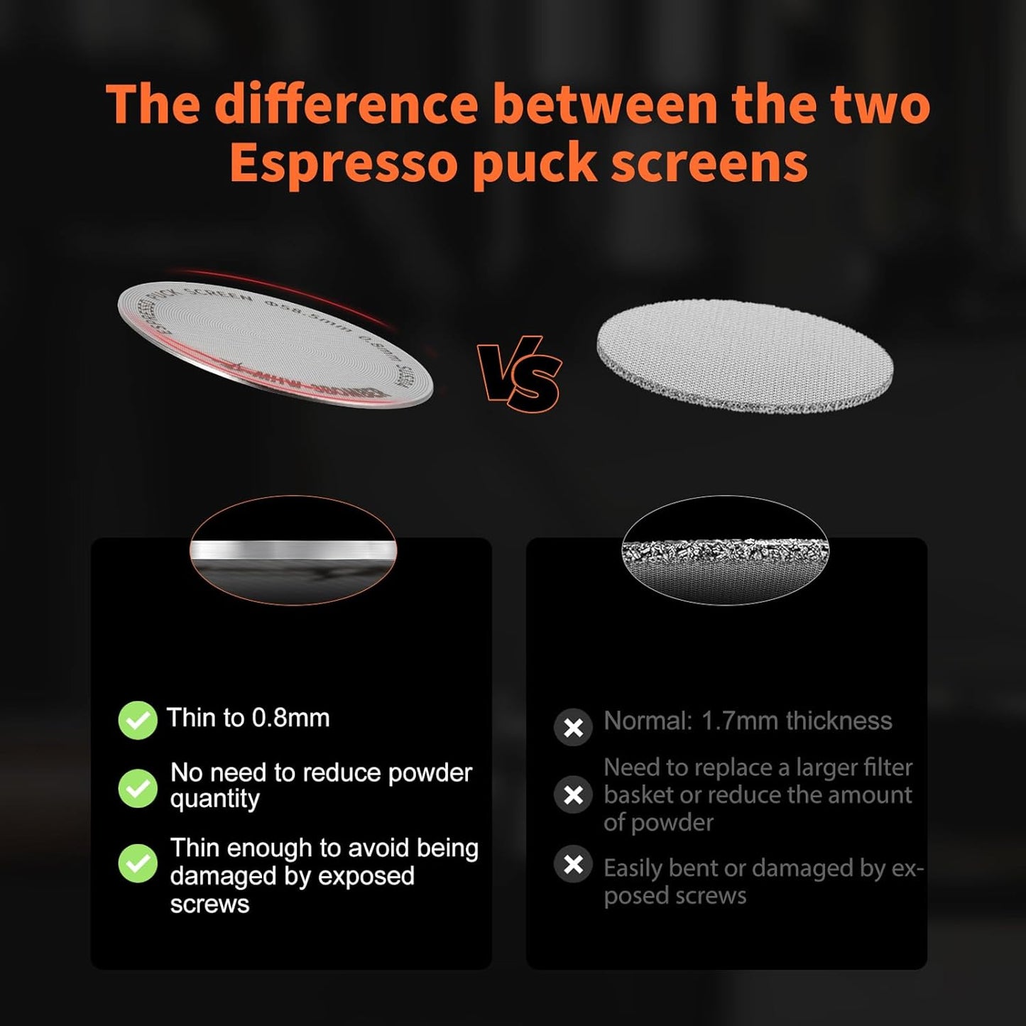 MHW-3BOMBER 51mm Espresso Dosing Funnel & Puck Screen Set, Magnetic Dosing Rring & Reusable Filter kit Compatible with 51mm Bottomless Portafilter, Coffee Dosing Ring with Eppresso Puck DR7015-OS