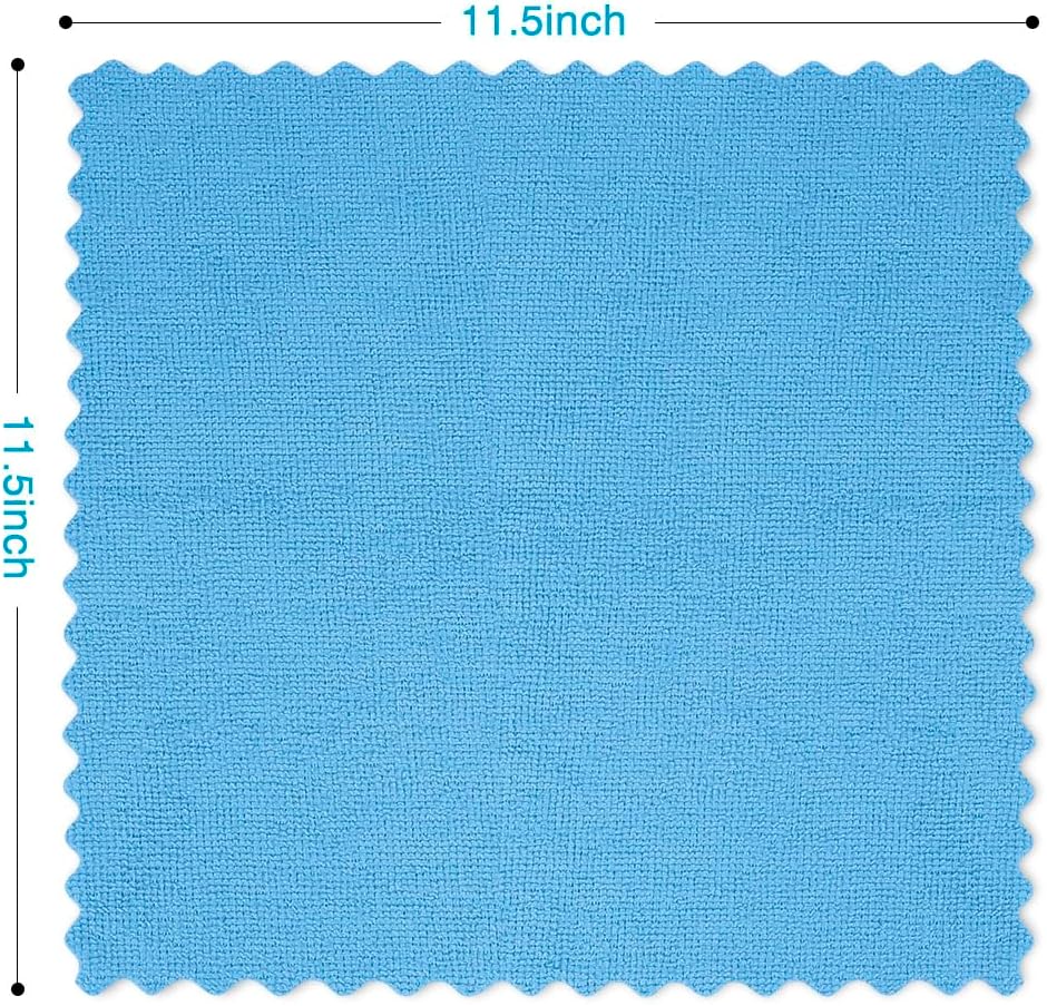 Orighty Cleaning Cloths, Shop Towels 50 Pack, Shop Rags Reusable, Microfiber Cleaning Rags Bulk for Cars, Multi-Purpose Lint Free Towels for Automotive, Mechanic, Kitchen, 11.5’’ x 11.5’’, Blue