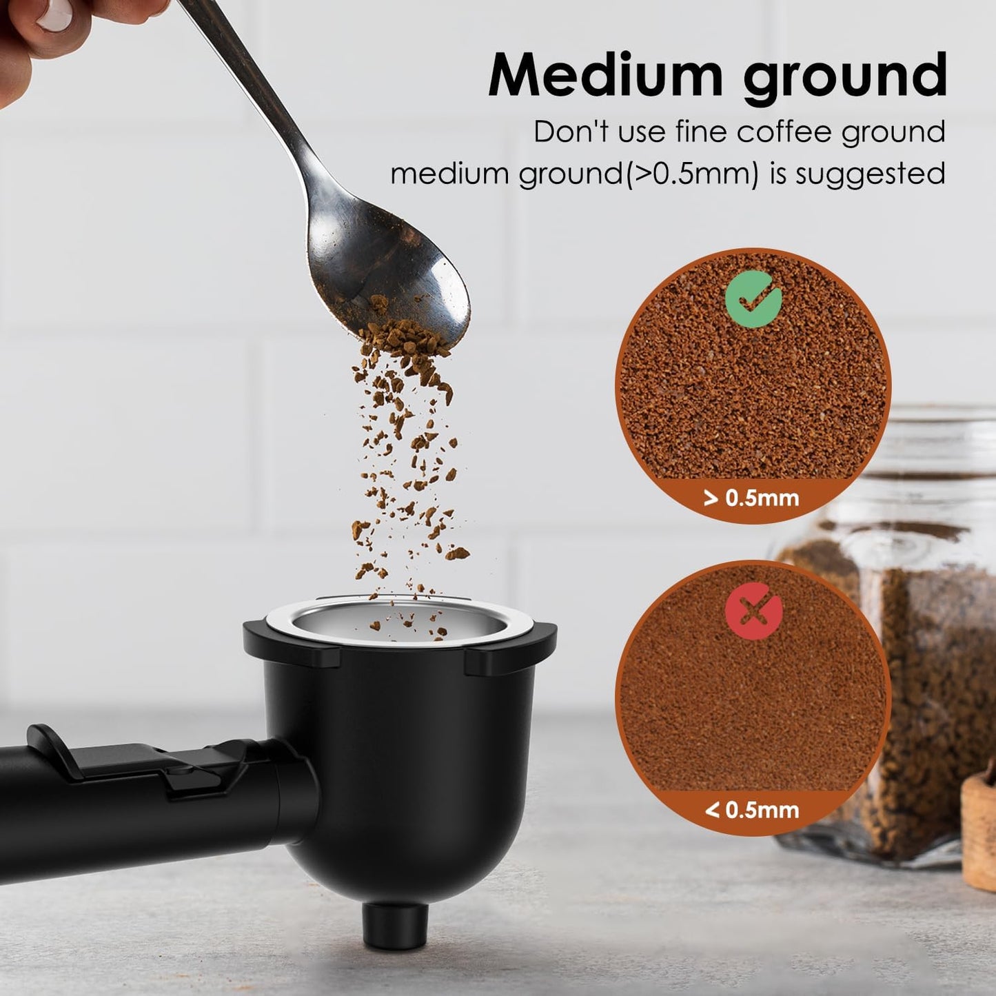 Coffee Machine, 3.5 Bar Espresso Cappuccino Machine with Milk Frother, 1-4 Cup Portable Coffee Maker for Latte, Cappuccino, 800W, White