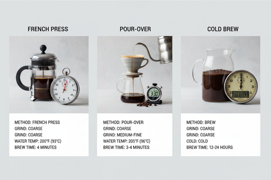 Brew Timing 101: How Long to Steep French Press, Pour Over, and Cold Brew
