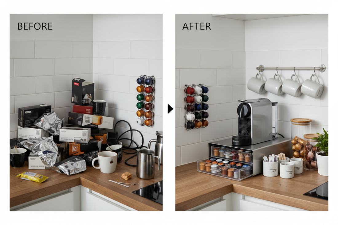 Capsule Storage Ideas So Your Coffee Station Stops Looking Messy
