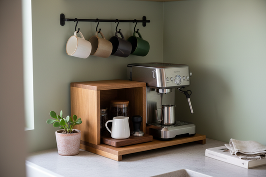 How to Turn a Small Corner Into a Coffee Station