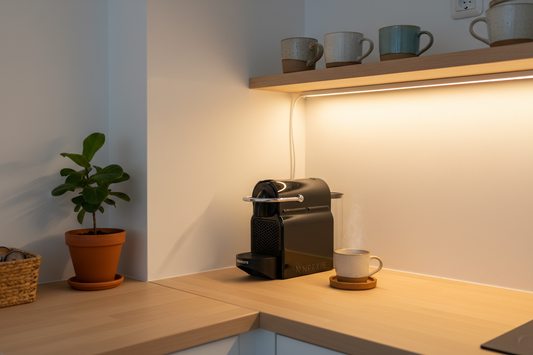 Building a Tiny Coffee Corner in a Small Apartment Kitchen