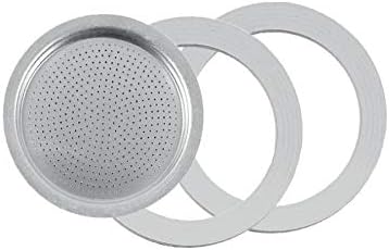 2 Silicone Seals/Rings+Filter -Replacement- Size 2 Cup Stainless Steel Espresso Coffee Maker Moka Pot- 5.2cm (2 Cup)