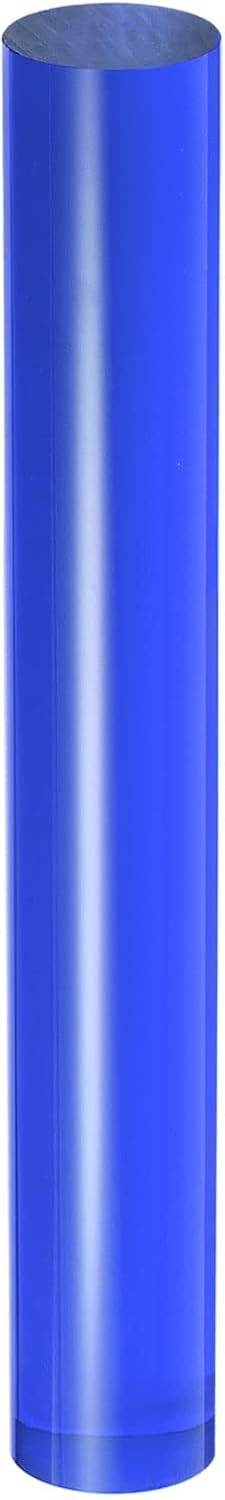 HARFINGTON Acrylic Clay Roller 7.28 Inch x 1 Inch Solid Non-Stick Plastic Round Tube Roller Polymer Clay Rod Fondant Rolling Pin for Shaping, Sculpting, Modeling DIY Crafts, Blue