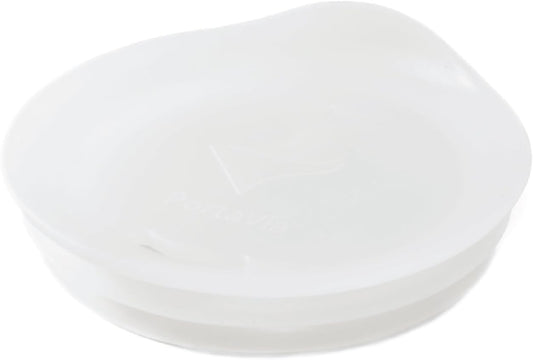 Reusable Coffee Cup Silicone Lid – Fits Most Tumbler, Water Bottle, & Ceramic Coffee Mug Between 2⅝”-2⅞" – Dishwasher-Safe Travel Mug Lid keeps your beverage in your mug (Small - Clear)