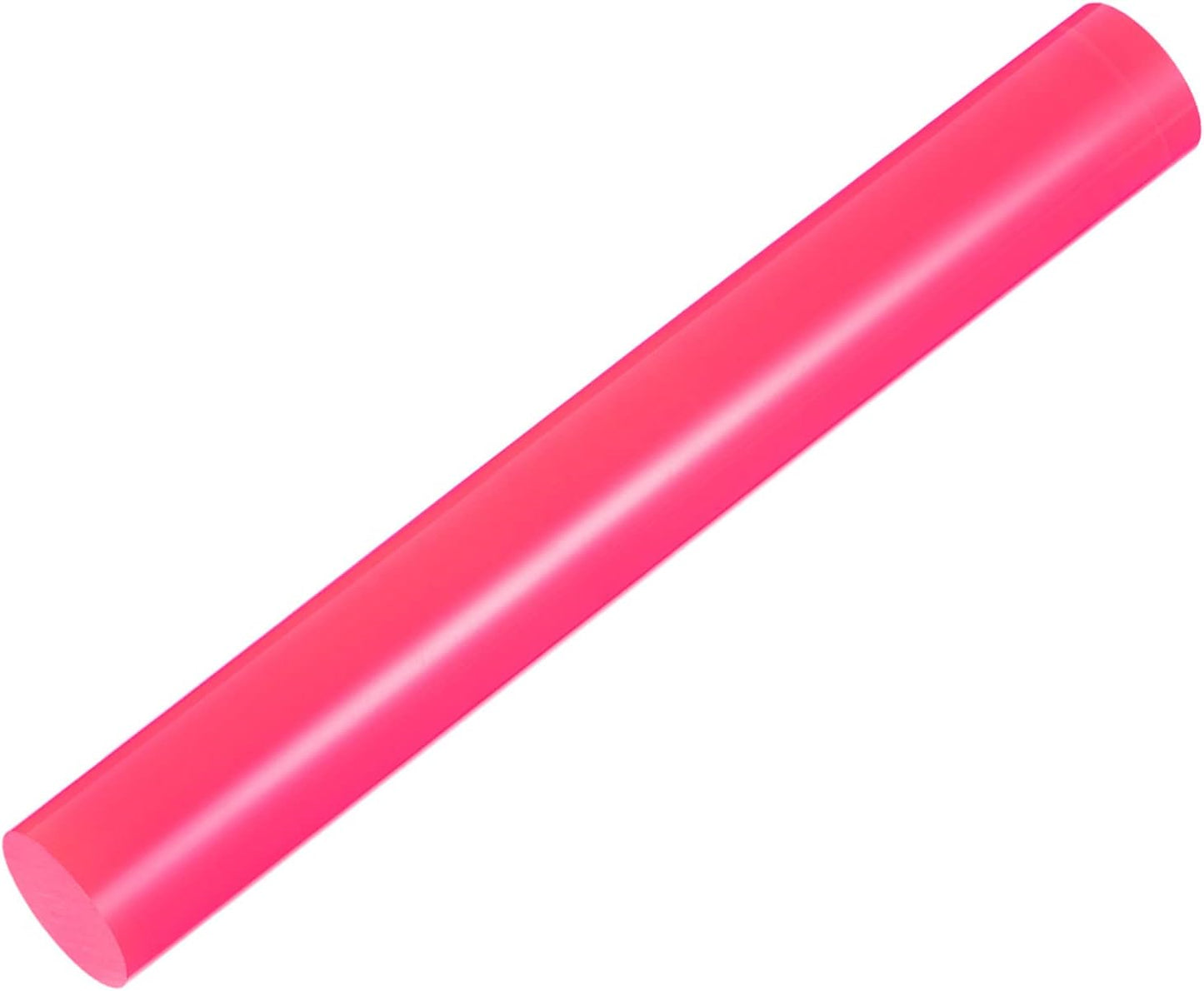 HARFINGTON Acrylic Clay Roller 8 Inch x 1 Inch Solid Non-Stick Plastic Round Tube Roller Polymer Clay Rod Fondant Rolling Pin for Shaping, Sculpting, Modeling DIY Crafts, Rose Red