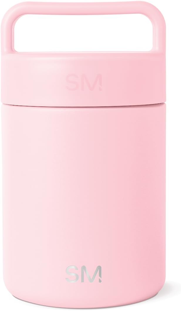 Simple Modern Food Jar for Hot Food | Reusable Stainless Steel Vacuum Insulated Leak Proof Lunch Storage for Smoothie Bowl, Soup, Oatmeal | Provision Collection | 12oz | Blush