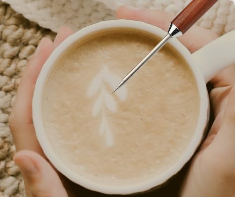 2pcs Stainless Steel Coffee Art Pen - Dual-Ended Latte Art Pen for Creative Coffee Designs