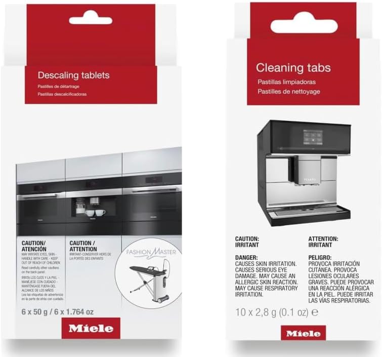 Original Coffee Machine Cleaning Tablets（10pk） and Descaling Tablets（6pk） for Miele CVA Coffee Machines