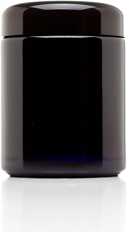 Infinity Jars, Premium Airtight Ultraviolet Glass Jar 250  ML (8.3 fl oz) Pack 10 Smell Proof, Antistatic, Light Blocking Container for Herbs, Coffee, Tea & Spices Durable, Travel-Friendly Storage