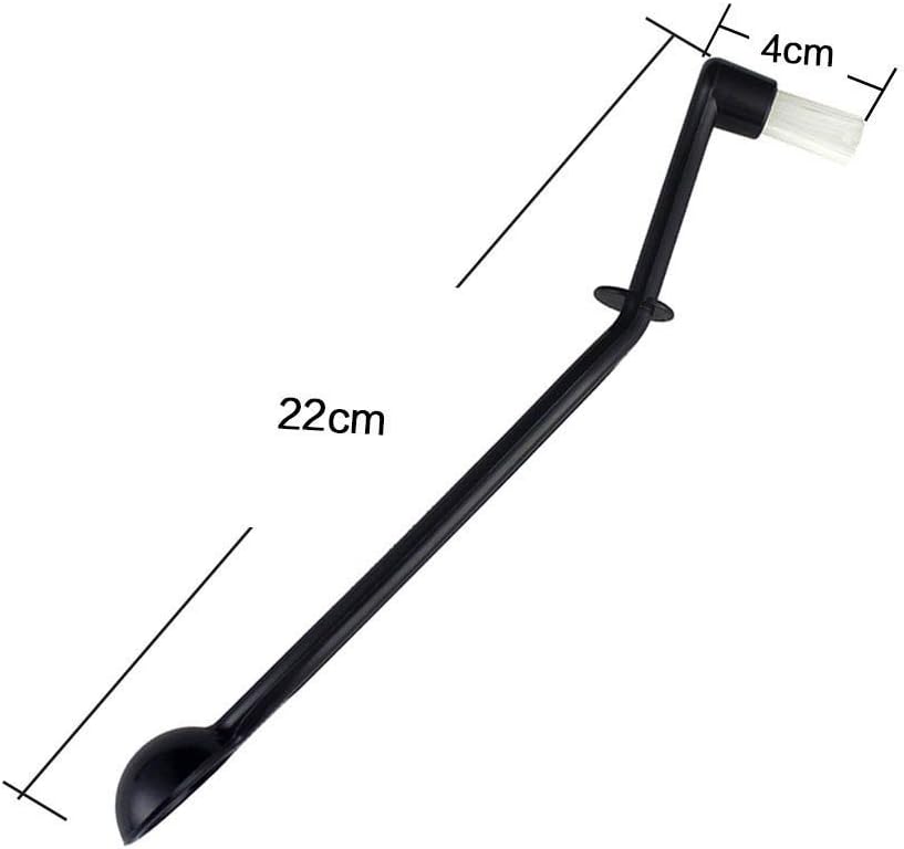 Coffee Machine Brush Cleaner Nylon Espresso Machine Brush Grinder Brush Coffee Cleaning Tool with Spoon (Pack of 2)