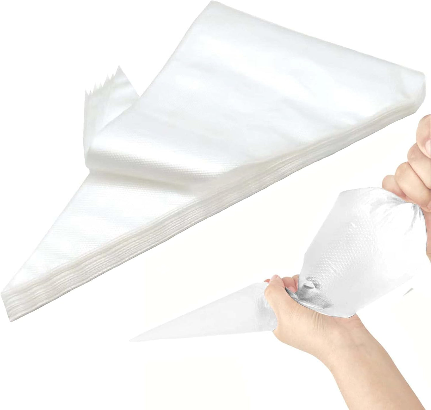 Large Pastry Bags Disposable, 100 Pcs 24 Inch Thickened Strong Decorating Bags for Frosting, Royal Icing, Professional Cake Supplies for Baking and Decorating