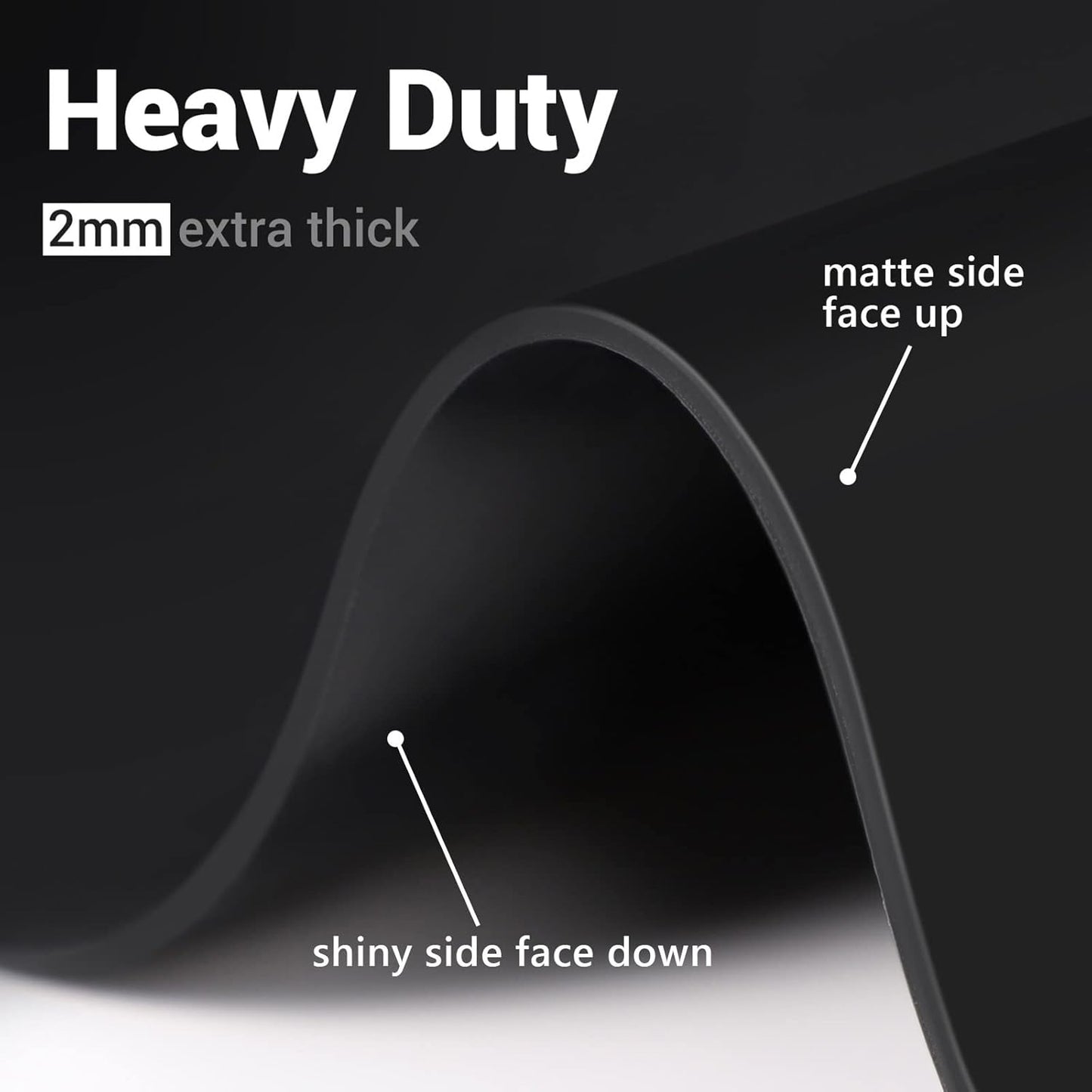 Ewen 35.6x23.5 Inch Extra Large Silicone Mats for Kitchen Counter, 2MM Thick Heat Resistant Coffee Mat Bar Mat, Glass Top Stove Cover Countertop Protector for Air Fryer, Baking, Crafts, Black