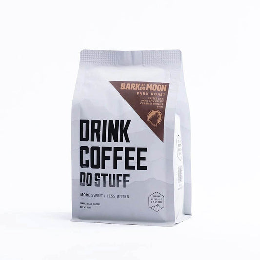 DRINK COFFEE DO STUFF, Blend, 2 Pound Bag, Whole Bean, Dark Roast, Sweet, Chocolate, Caffeine, Organic, Lake Tahoe Coffee (Bark at the Moon)