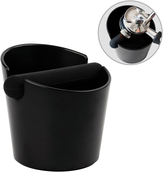 watchget Coffee Knock Box - 4.8 Inch Shock-Absorbent Barista Style Espresso Dump Bin with Removable Knock Bar and Non-Slip Base, Durable Coffee Bin for Home and Cafe