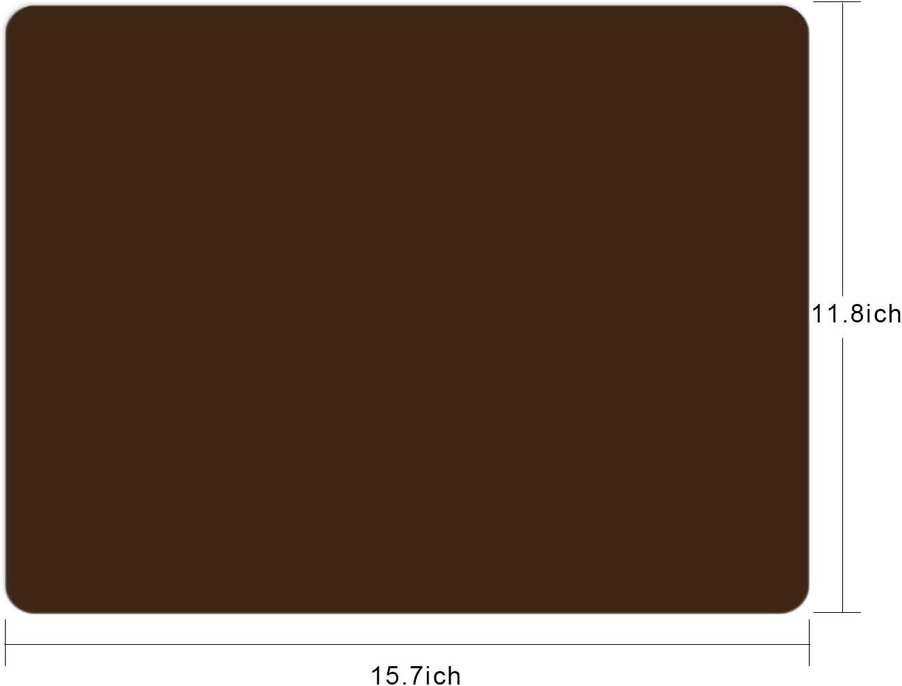 Silicone Placemats, Food-Grade Non-Slip Waterproof, Dining, Stain Resistant, Countertop Protector, Kitchen Counter Mat, Heat Resistant, Baking mat Dishwasher Safe (15.7x11.8Inch-4pack, Coffee)
