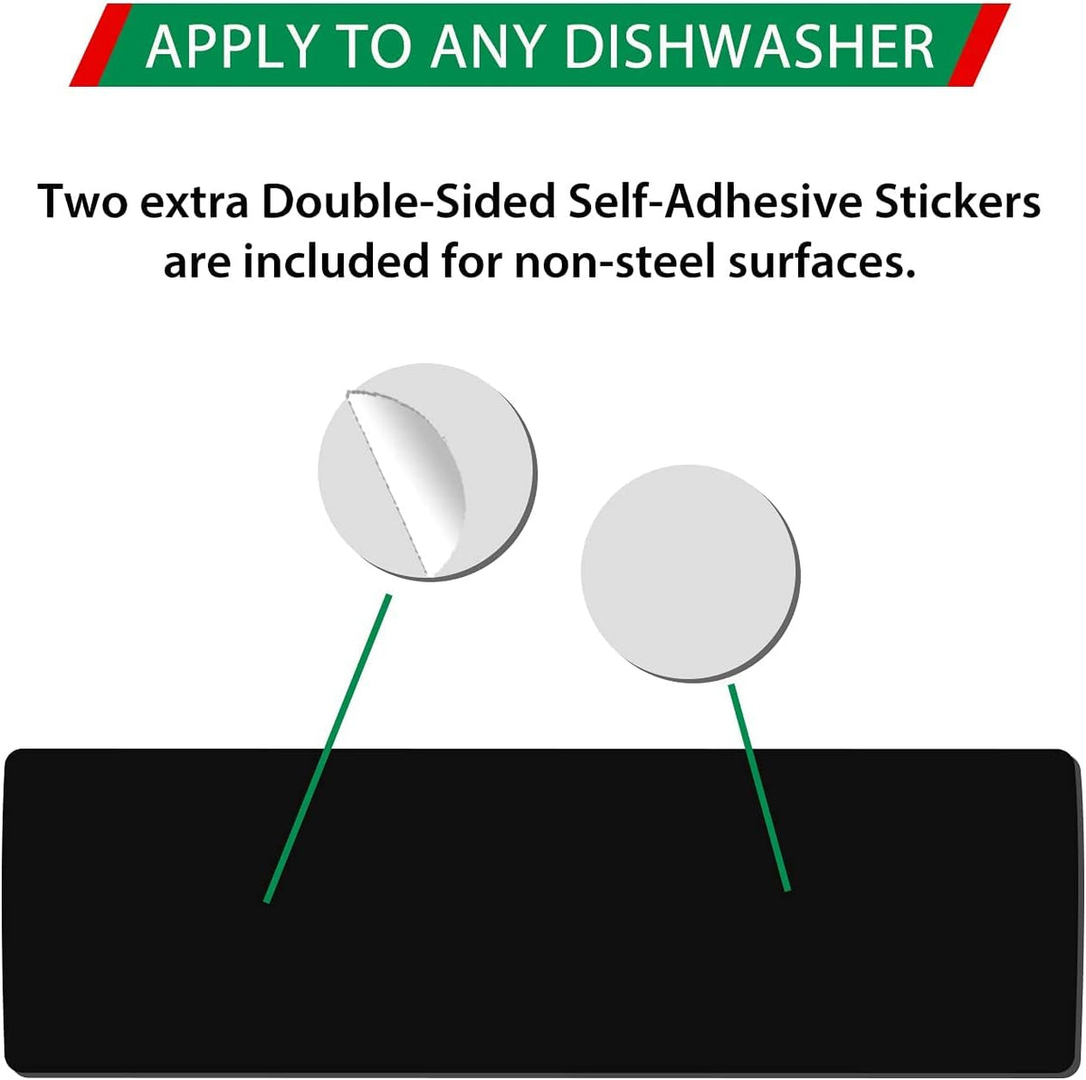 KitchenTour Clean Dirty Magnet for Dishwasher Upgrade Super Strong Magnet - Easy to Read Non-Scratch Magnetic Silver Indicator Sign with Clear, Bold & Colored Text Silver