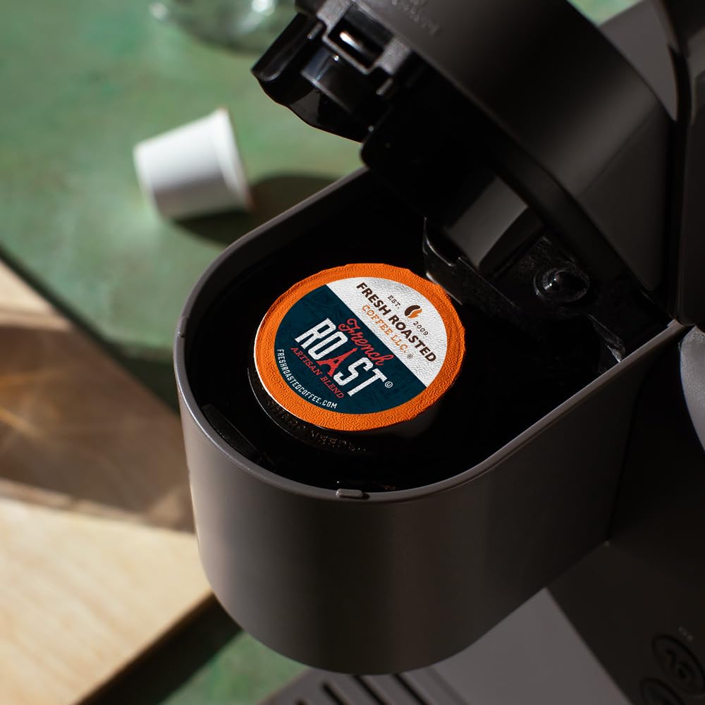 Fresh Roasted Coffee, French Roast, Dark, 96 Pods for K Cup Brewers