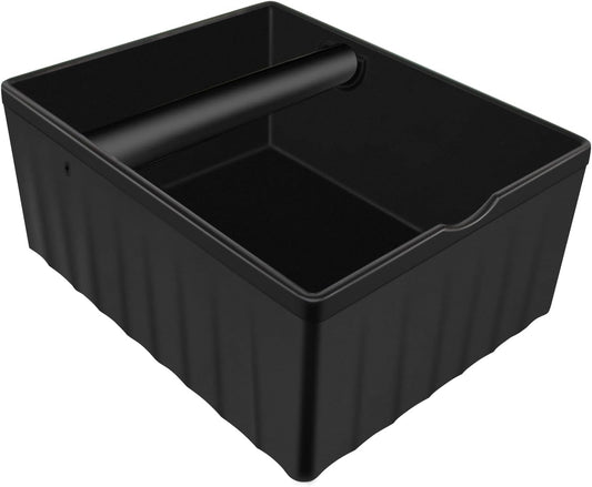 NMWearthmone Espresso knock box,Coffee grounds pucks knock box,Espresso Knock Box with Knock Bar and Non-Slip Rubber Base Knock Box,Shock-Absorbent Durable Barista Espresso Coffee Knock Box (Black)