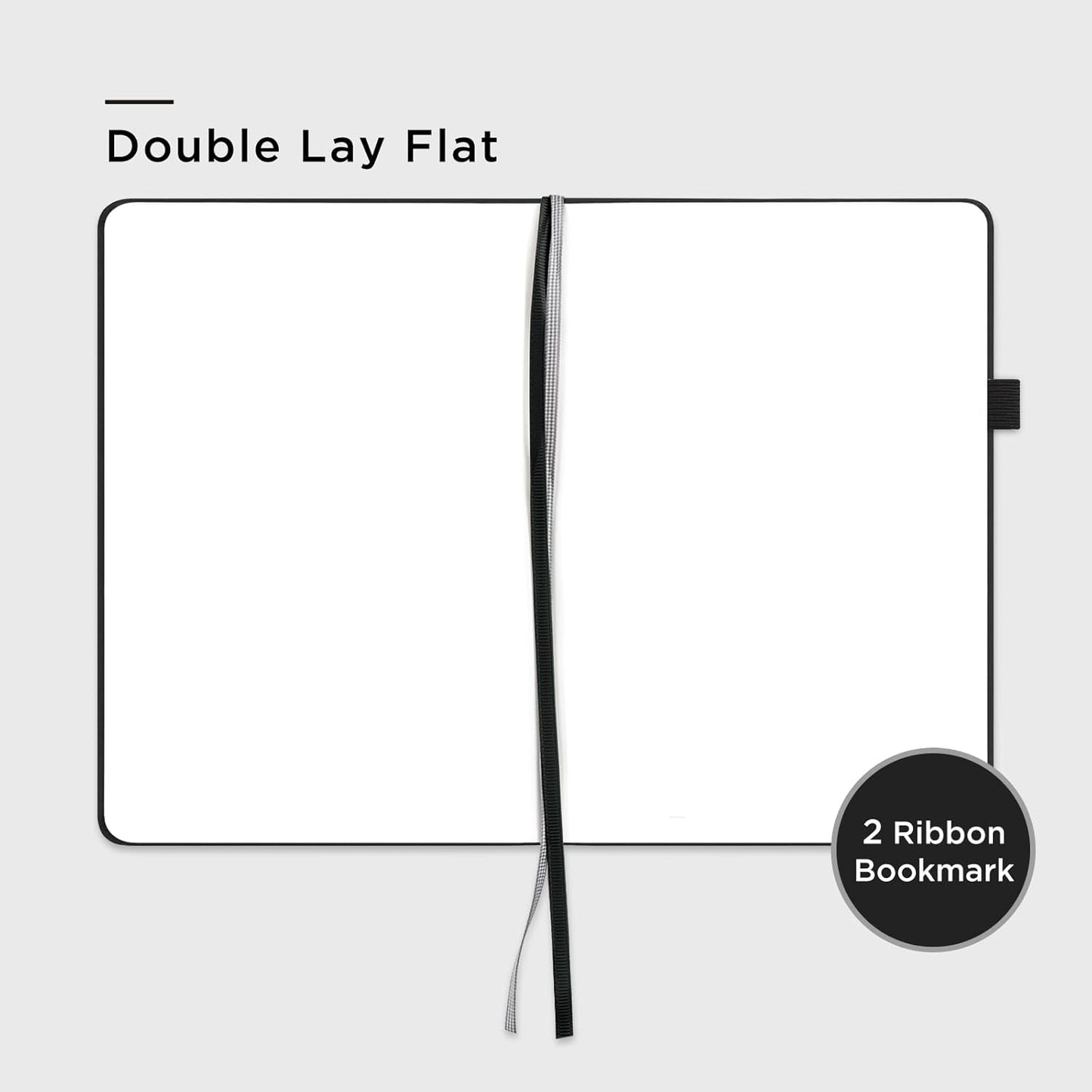 &And Per Se Blank Journal Notebook, 160 Pages, 5.7 x 8 inches College Ruled Thick Paper Notebook Journals for Writing, Hardcover Notebook(1 Pack, black)