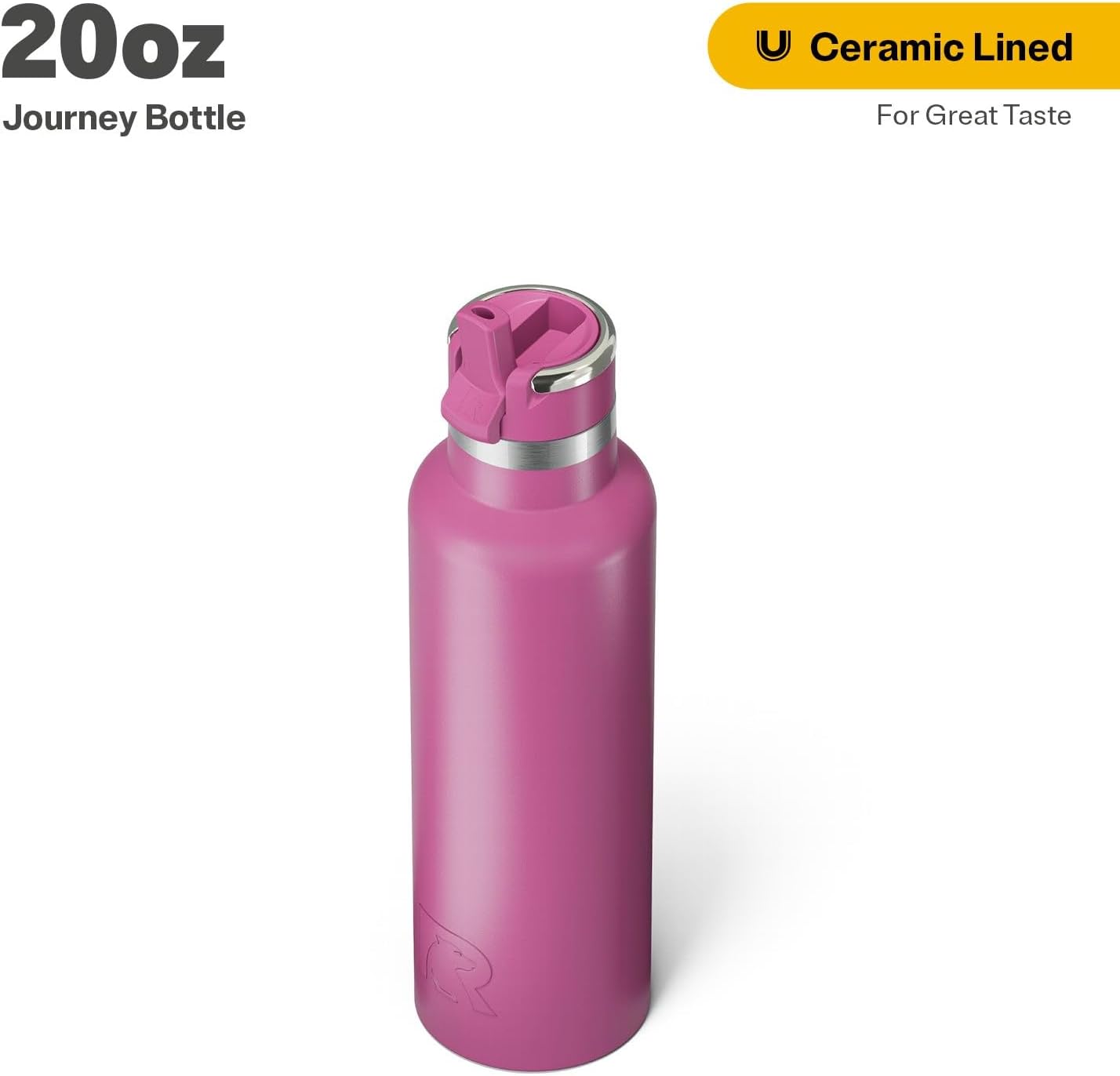 RTIC 20oz Journey Bottle Metal Stainless Steel Vacuum Insulated, BPA Free, Reusable, for Water, Hot and Cold Drinks, Travel, Sports, Camping, Orchid
