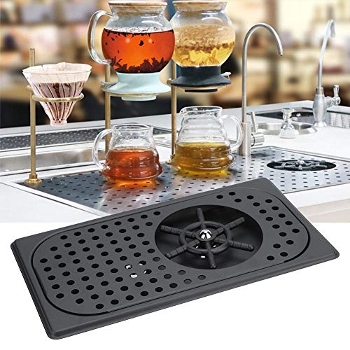 YWBL-WH Pitcher Rinser Stainless Steel Cup Washer Glass Rinser with Side Sprays, Drain and Drip Tray for Bar Coffee Shop (325x175x65MM)