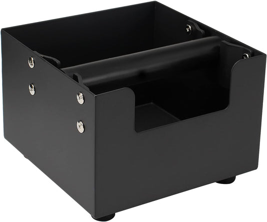 DIBTSA Espresso Knock Box, Stainless Steel Coffee Grind Knock Box Ground Waste Bin Container with Rubber Knocking Bar for Coffee Maker Machine
