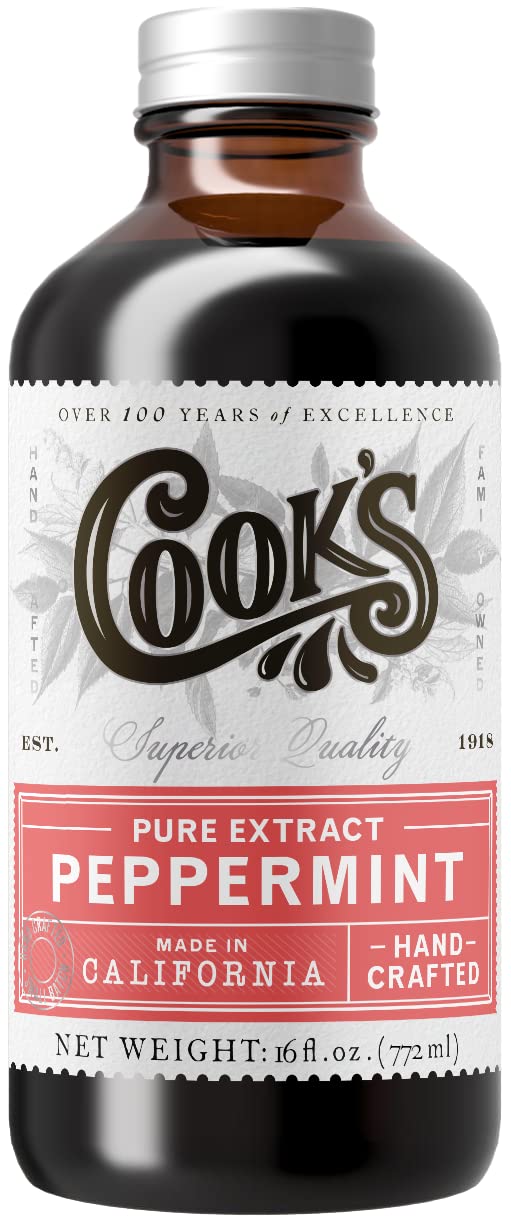 Cook's Pure Peppermint Extract,For Ice Creams, Candies, Icings, Cookies and Beverages,16 oz