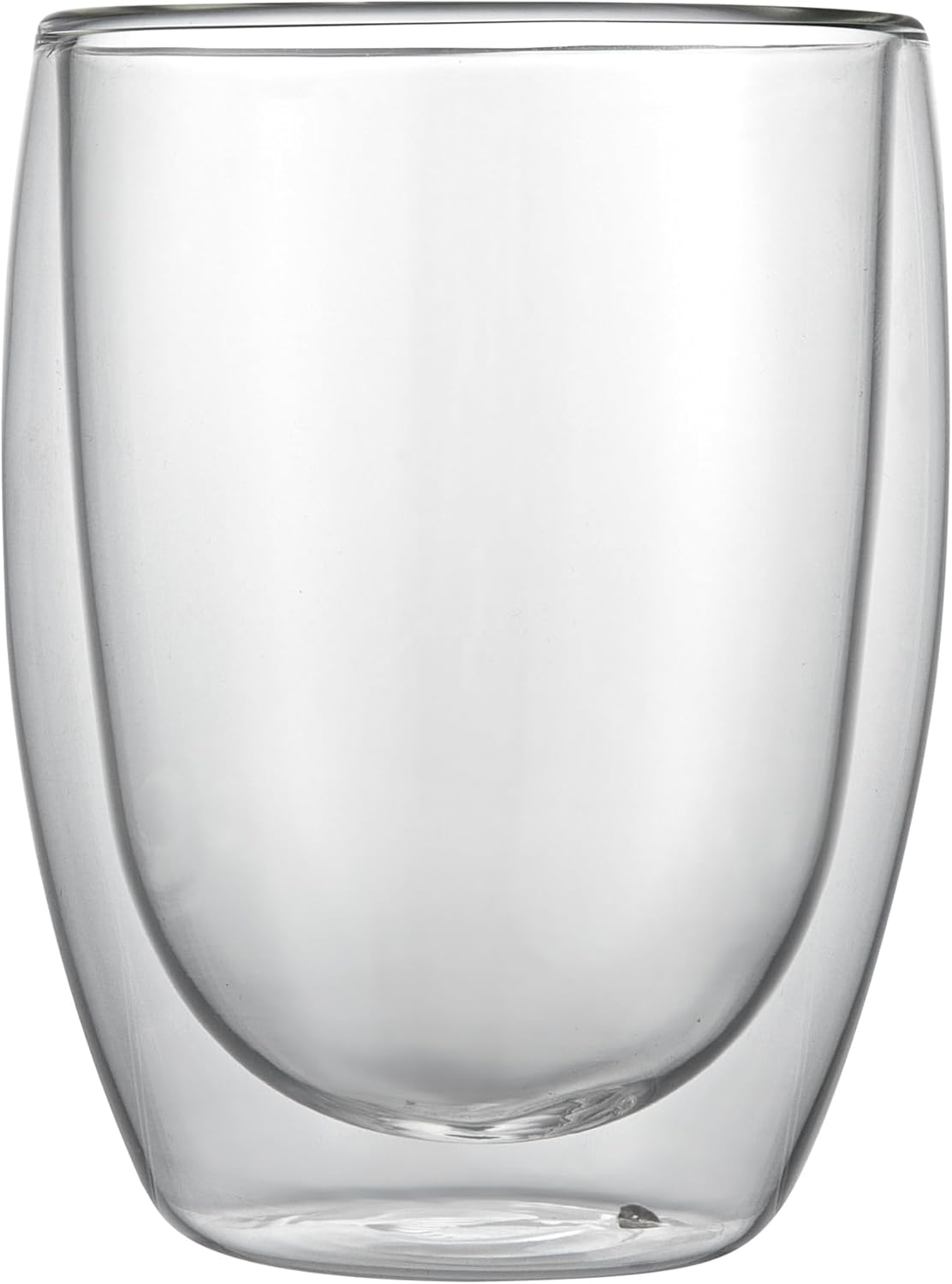 Restaurantware-Forma Professional 11.8 Ounce Double Wall Coffee Cups, 2 Insulated Latte Glasses - Dishwashable, Reusable, Clear Glass Beverage Cups, Freezable, For Hot Or Cold Beverages