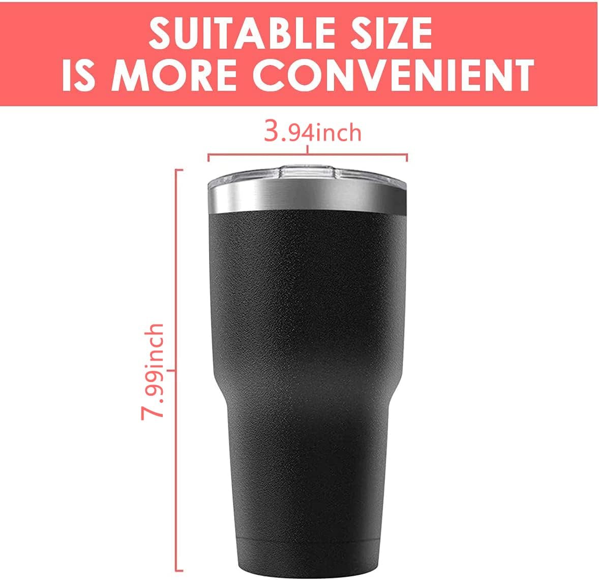 30oz Tumbler Stainless Steel Double Wall Travel Mug with Lids, Vacuum Insulated Bulk Tumblers Coffe Cup for Home, Office, Outdoor Suitable for Vehicle Cup Holders(Set of 8, Navy)