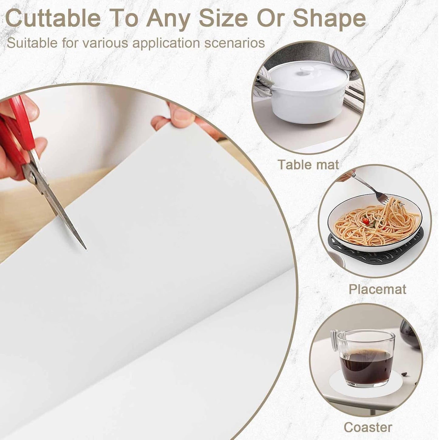 78.7"x23.6"(200cmx60cm) Large Silicone Mats for Countertop, Heat Resistant Mat, Waterproof Nonslip Silicone Kitchen Counter Mat, Nonstick Table Placemat, Multipurpose Mats, Black