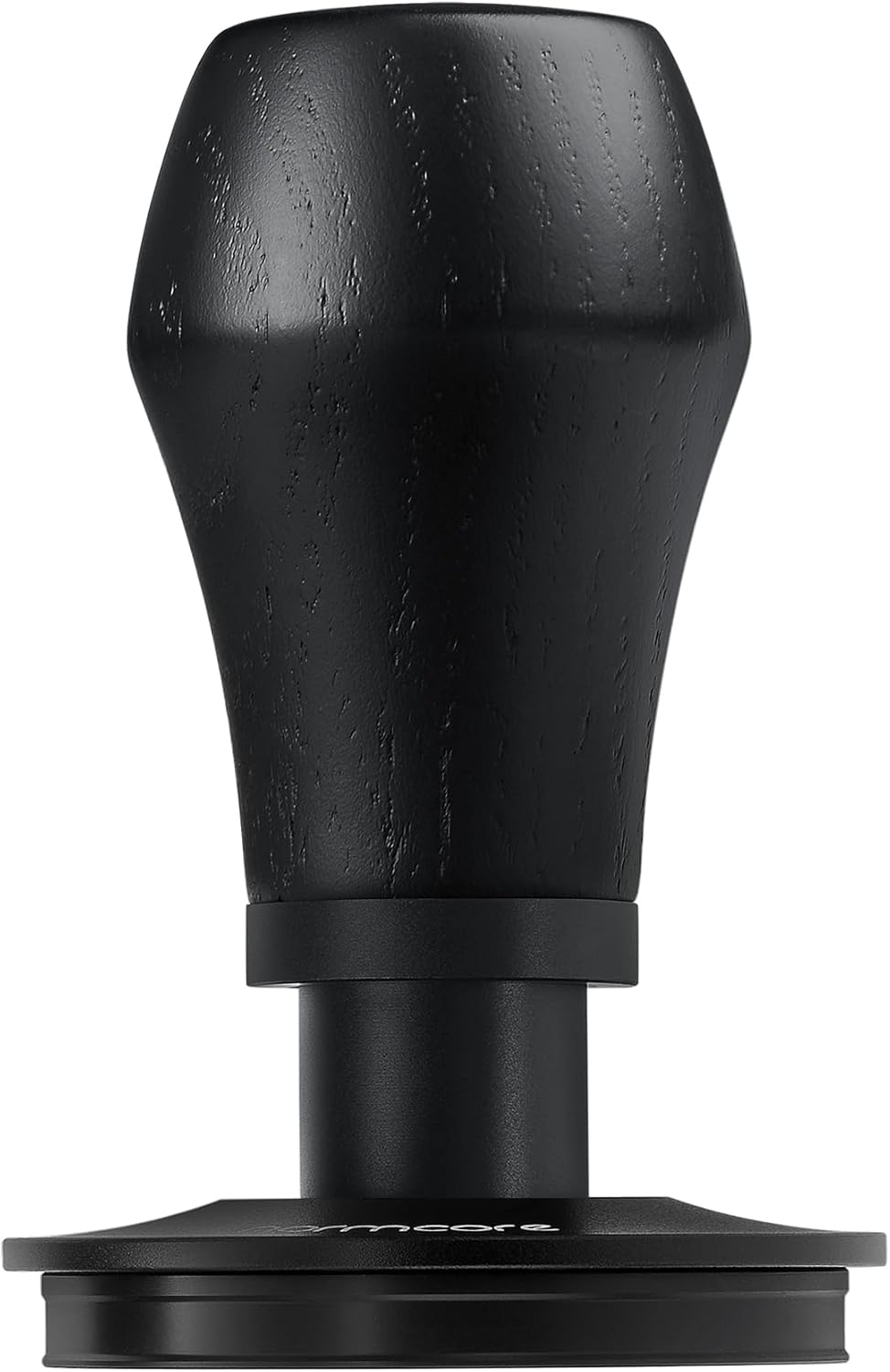 Normcore 58.5mm Espresso Coffee Tamper V4 - Spring Loaded Tamper With Titanium PVD Coating Ripple Base -15lb / 25lb / 30lbs Replacement Springs, Genuine Black Oak Wood Handle