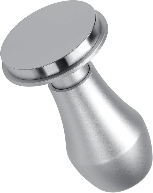 Normcore 49mm Coffee Tamper V4.1 with Click Sound Feedback, Spring Loaded Tamper With Stainless Steel Flat Base Compatible with La Pavoni Lever, Rok Espresso Makers, Silver