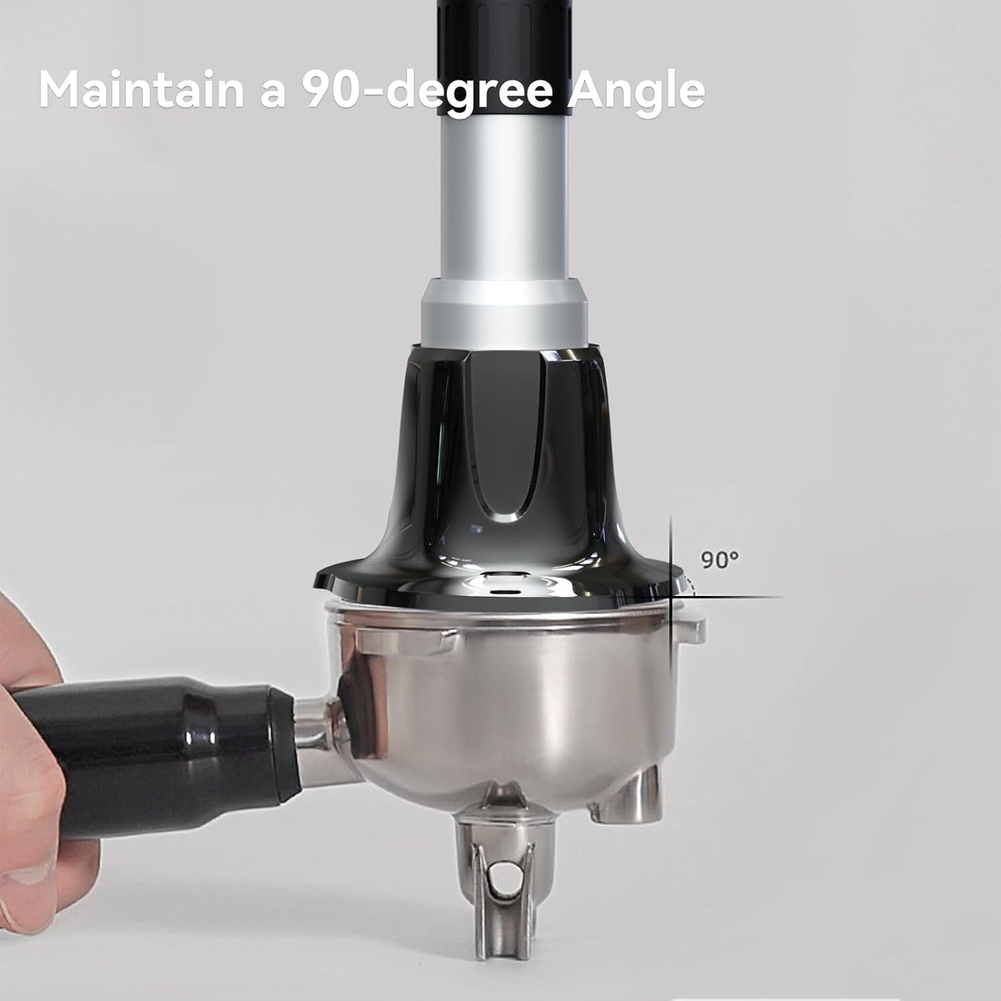 Espresso Tamper, 58mm Tamper 25lb-40lb with Stainless Steel Base, Coffee Tamper with with Sound Feedback, Provides Consistent Tampingwith Comfortable Grip