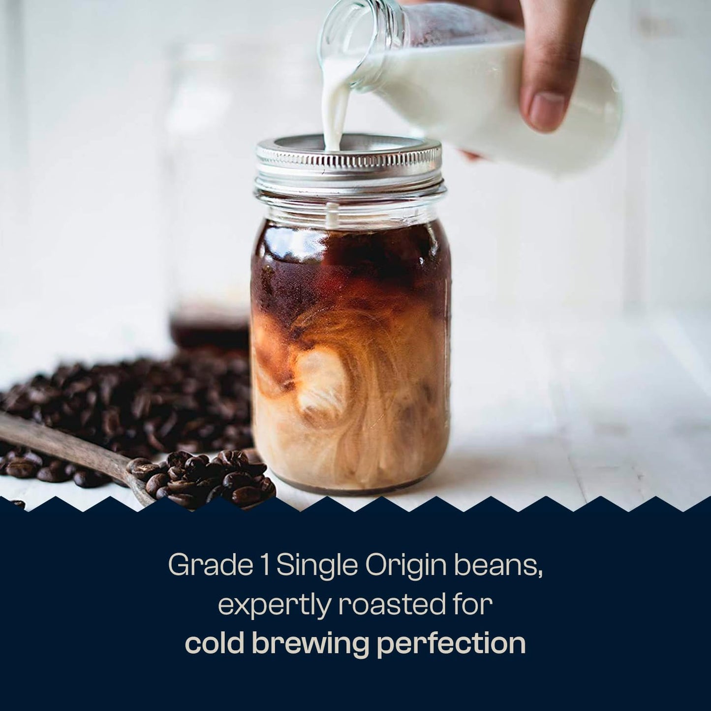 Cold Brew Coffee Colombian Reserve Single Origin Coarsely Whole Bean Coffee - 2 lb. Bag - Dark Roast