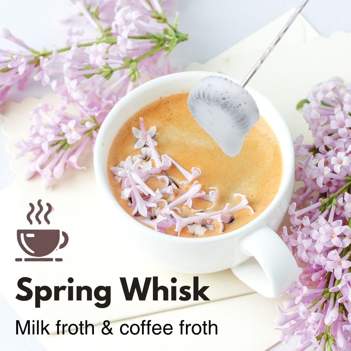 Rechargeable Milk Frother Handheld 3 Speed Coffee Foamer [3 Whisk] Electric Drink Mixer for Latte, Cappuccino, Coffee, Eggs, Hot Chocolate,Grass Green