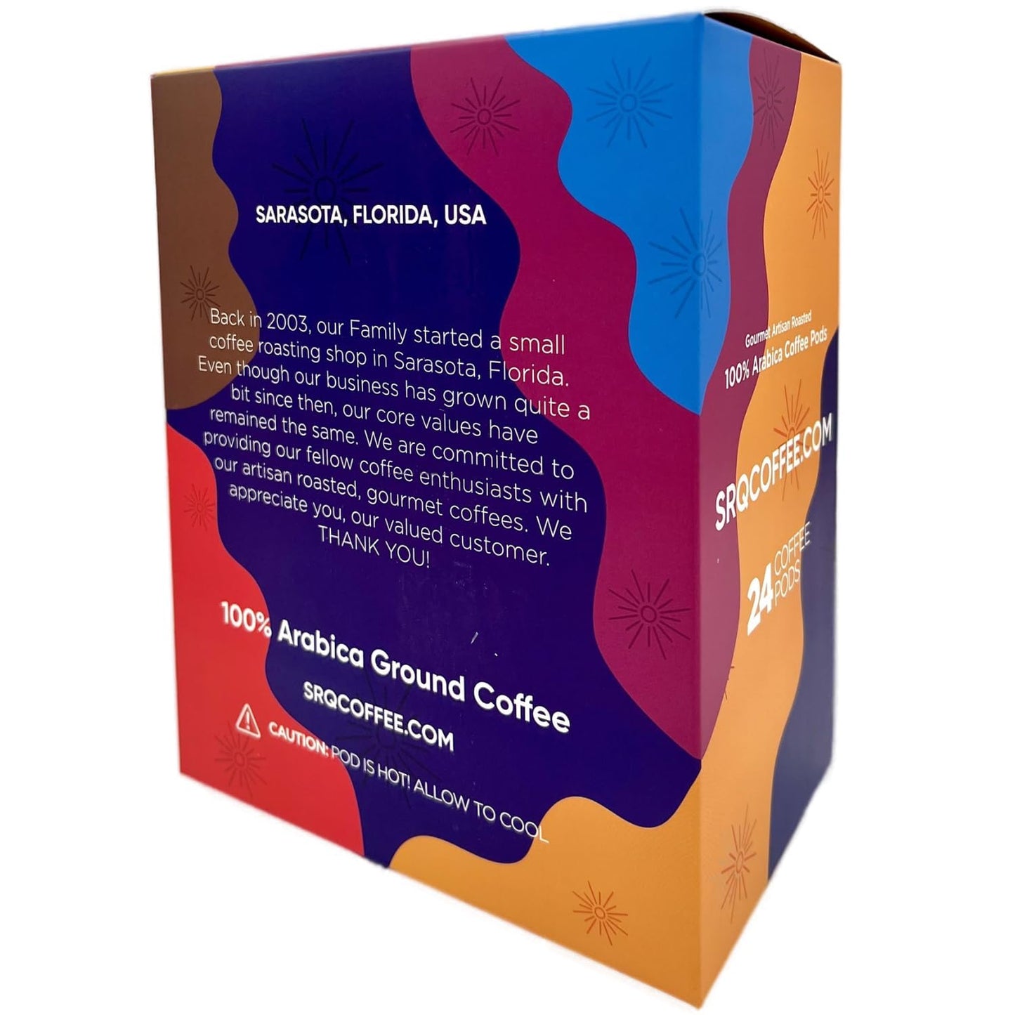 Sarasota K-Cup Coffee Pods | Medium Roast Flavored Coffee | Cinnamon Pecan Brownie | Single Serve for Keurig Brewers | Gourmet, Low Acid, Mold Free | 24 Count