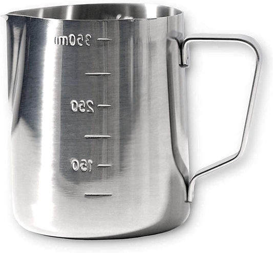 Milk Frothing Pitcher Steaming Pitchers Stainless Steel Milk/Coffee/Latte/Cappuccino Steam Pitchers Milk Jug Cup (350ml/12oz Single)
