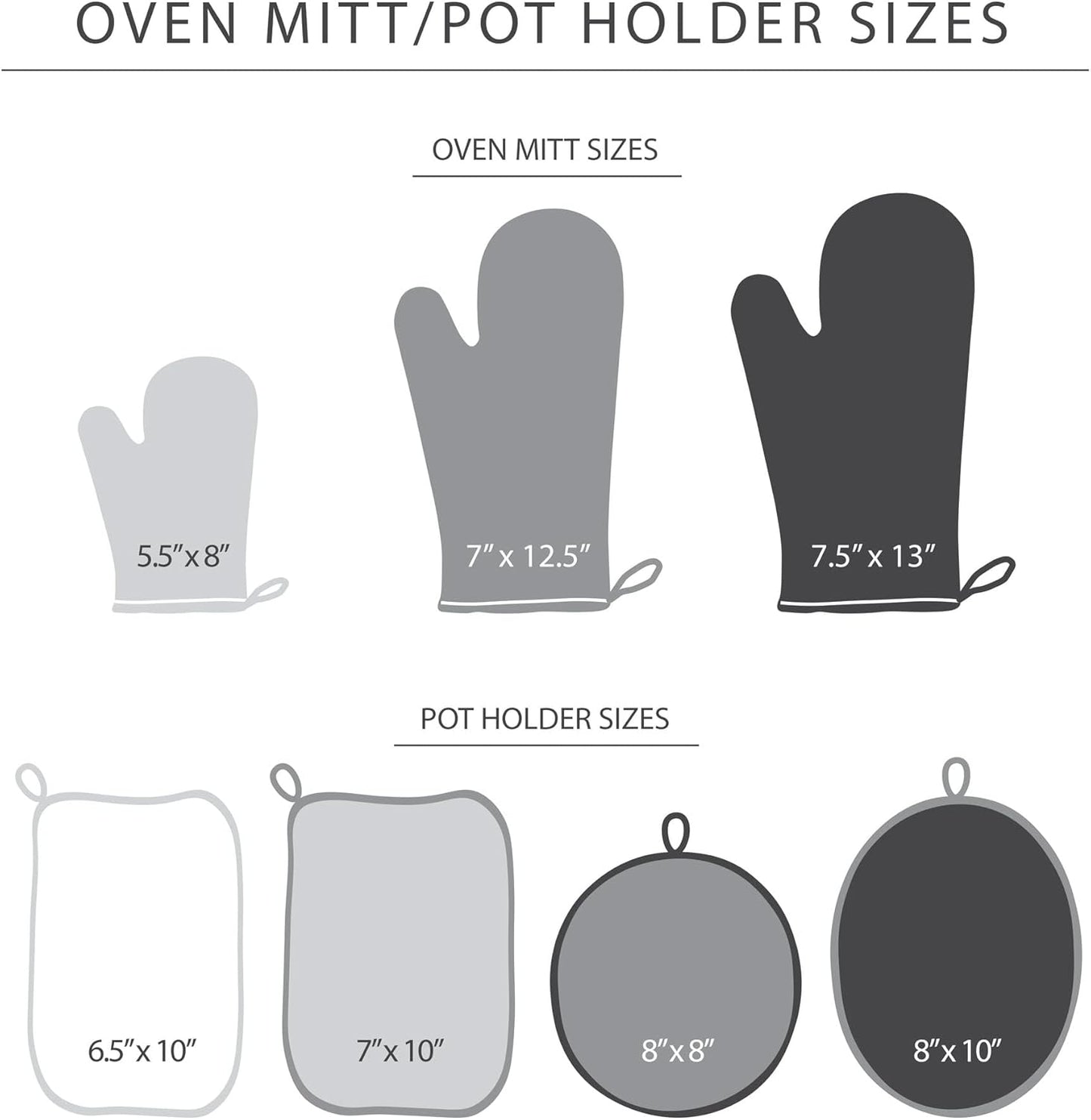 KitchenAid Asteroid Pot Holder 2-Pack Set, Charcoal Grey, 7"x10"